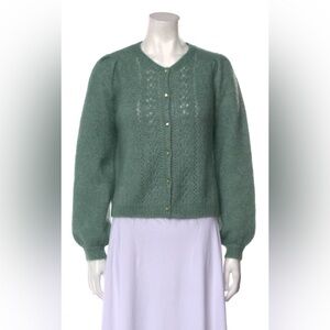 la maille sezane cardigan, green, size XS, mint condition